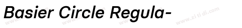 Basier Circle Regula字体转换